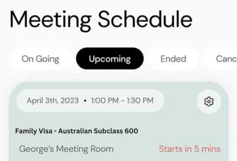 Family Visa meeting Australian Subclass 600